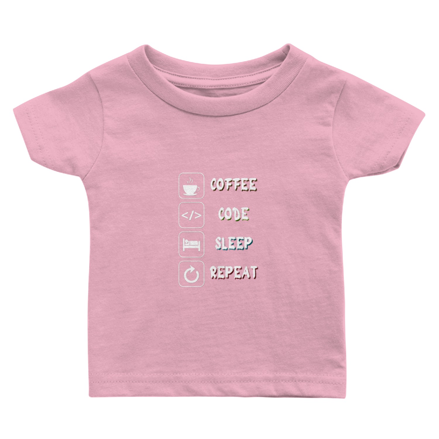 "Coffee, Code, Sleep, Repeat: The Programmer's Cyc Baby T Shirts