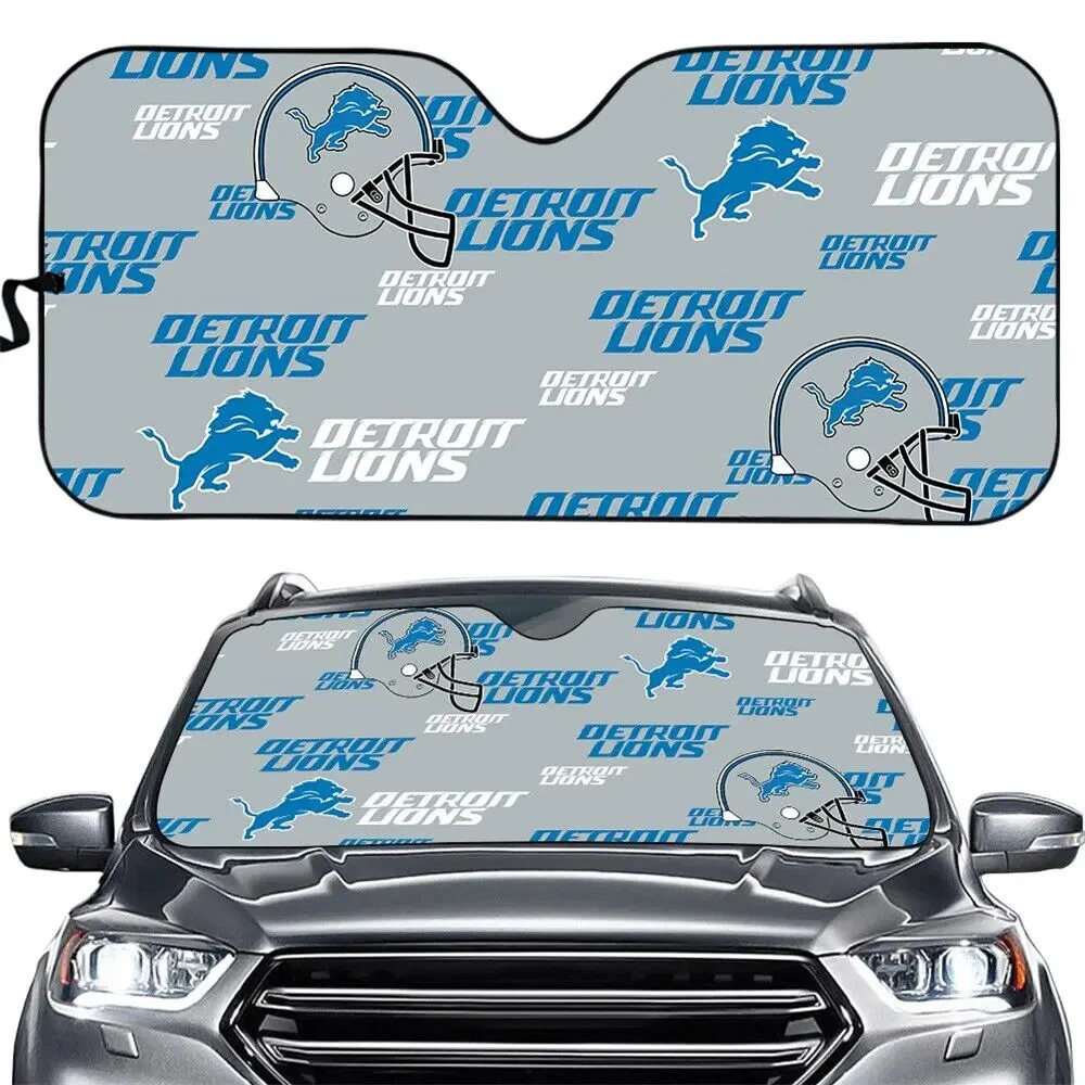 Detroit Lions Football Team Car Sunshade