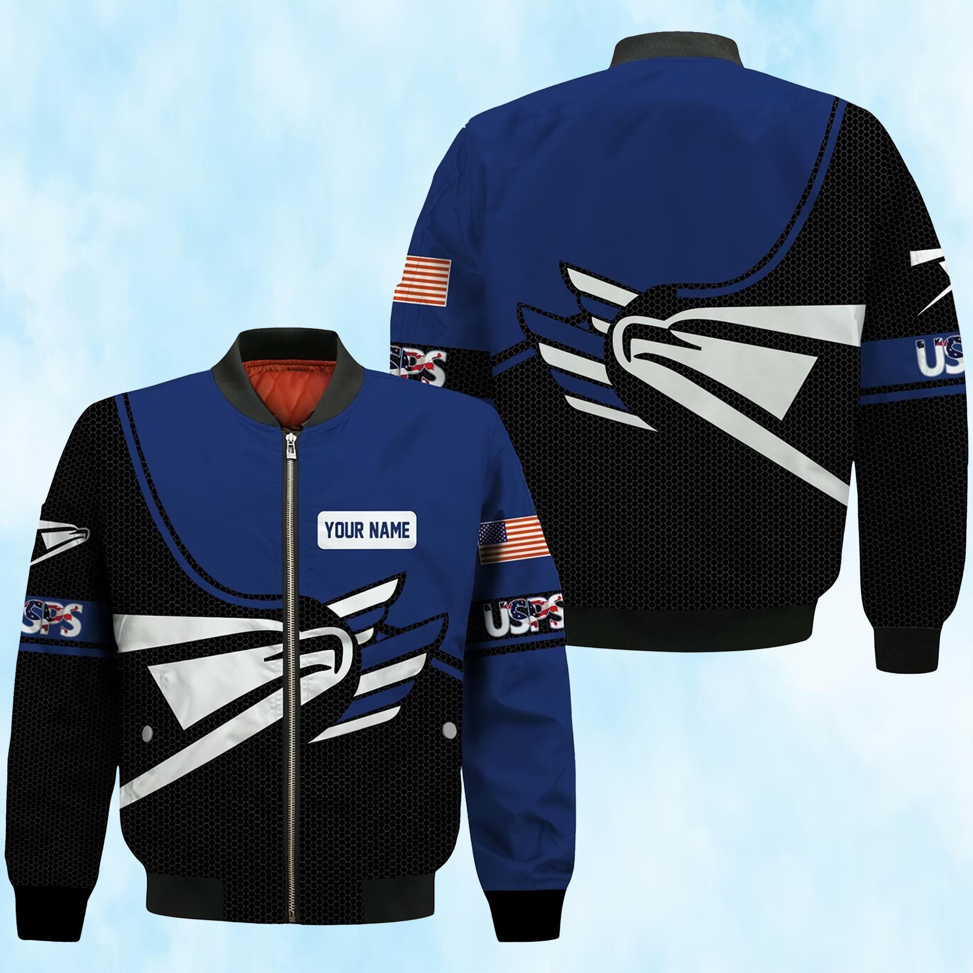 Personalized Name Postal Worker 3D Bomber Jacket, United SPS Bomber Jacket, Postal Service Bomber Jacket, Gift For Men And Women.