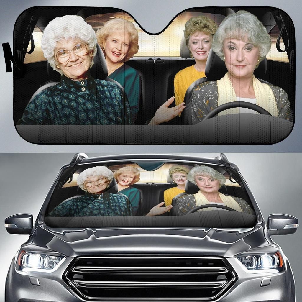 The Stay Golden Car Auto Sun Shade Funny Windshield Fan Gift