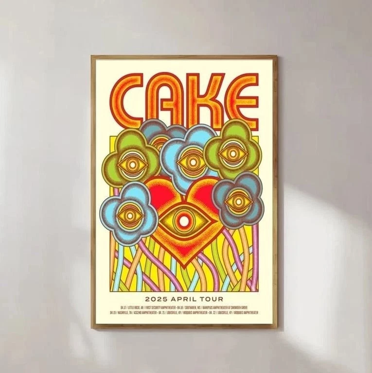Cake Tour In April 2025 Vintage Unframed Poster Tour