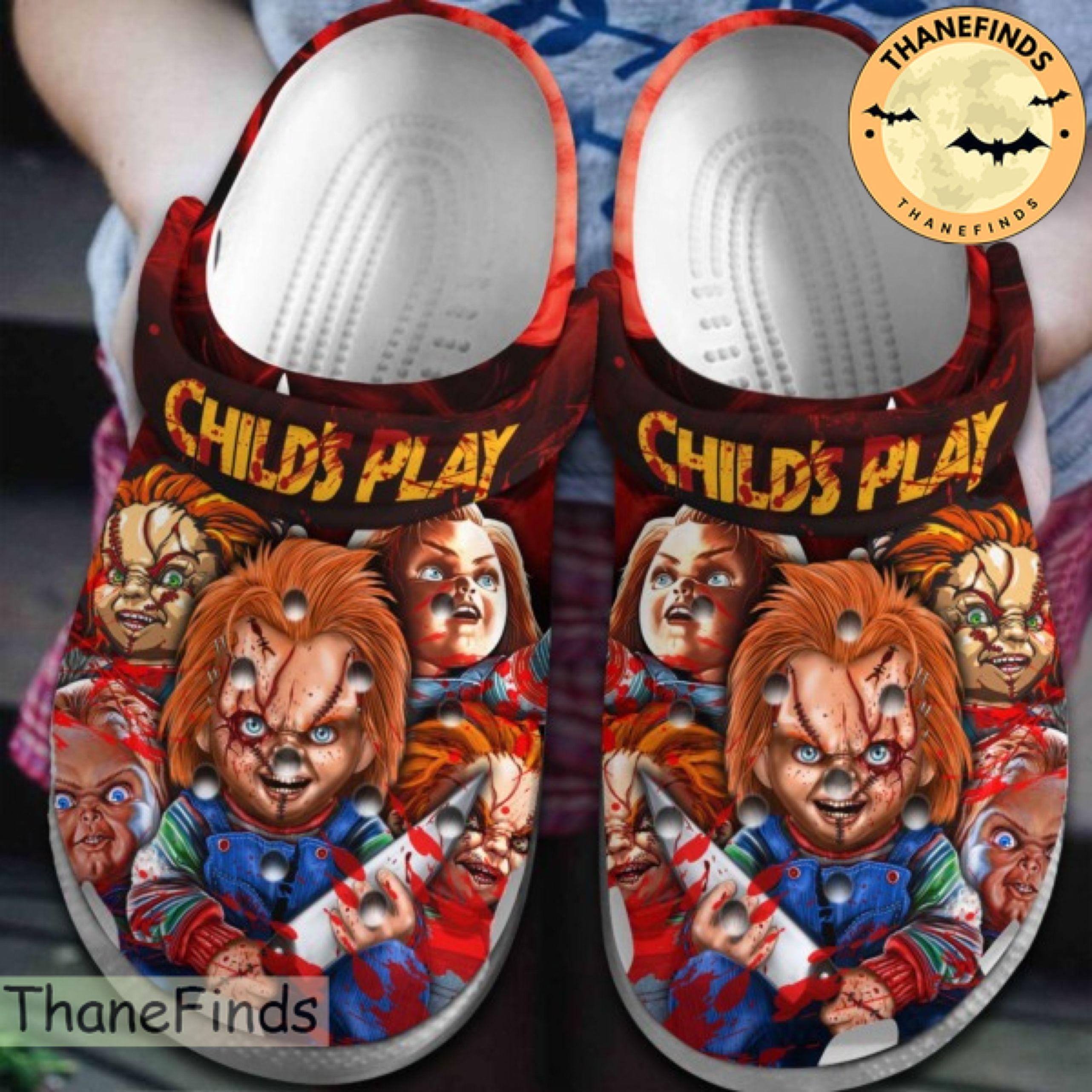 Chucky Horror Movie Clogs, Chucky Horror Scary Halloween Clogs Shoes, Personalized Shoes, Clogs Shoes, Christmas Gift, Halloween Gift
