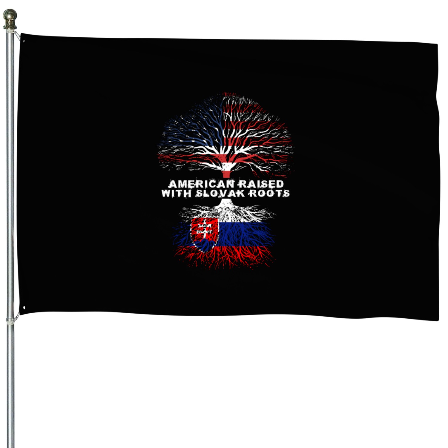 American Raised With Slovak Roots Slovakia House Flags