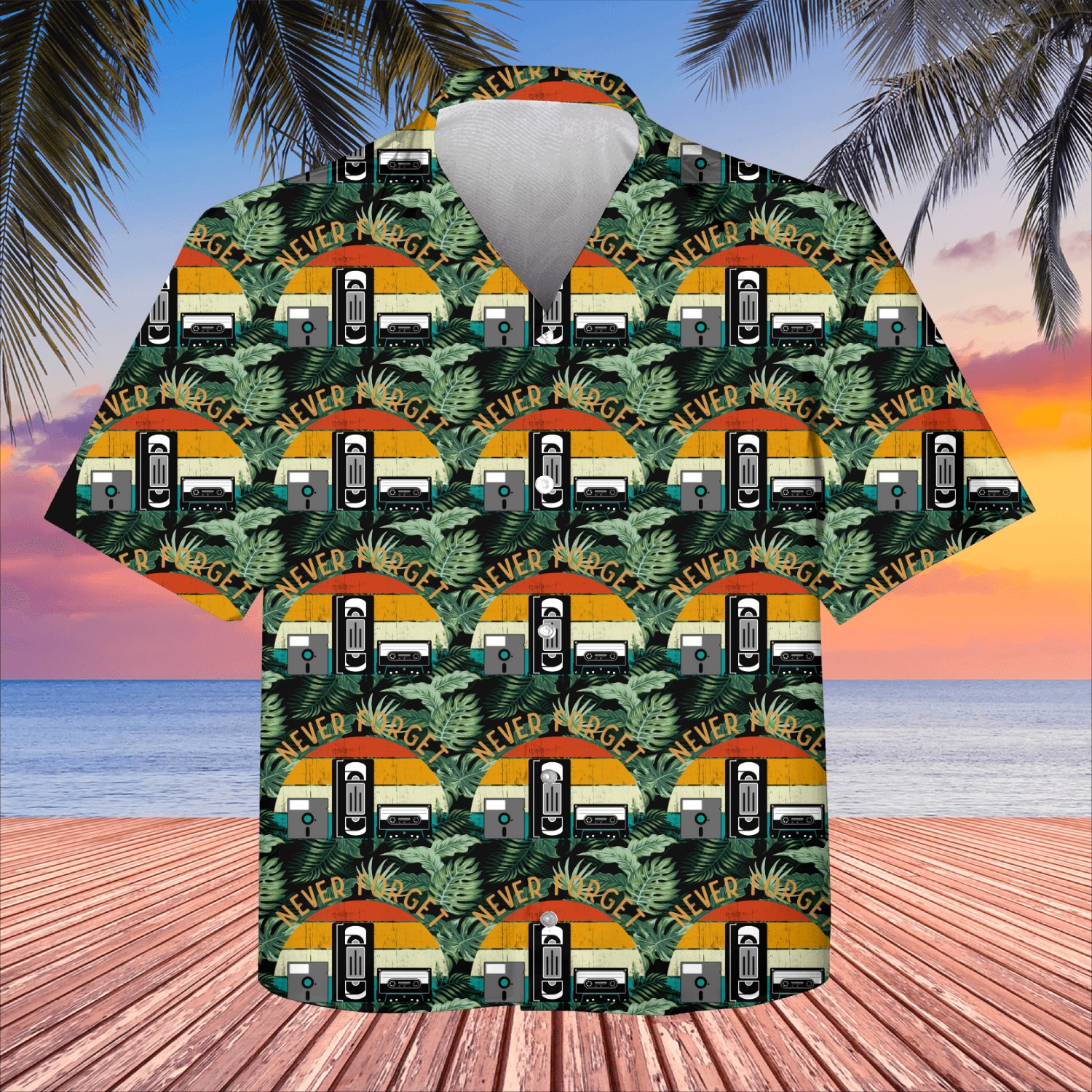 Style Videocassette Audio Cassette Diskette Kids Hawaiians