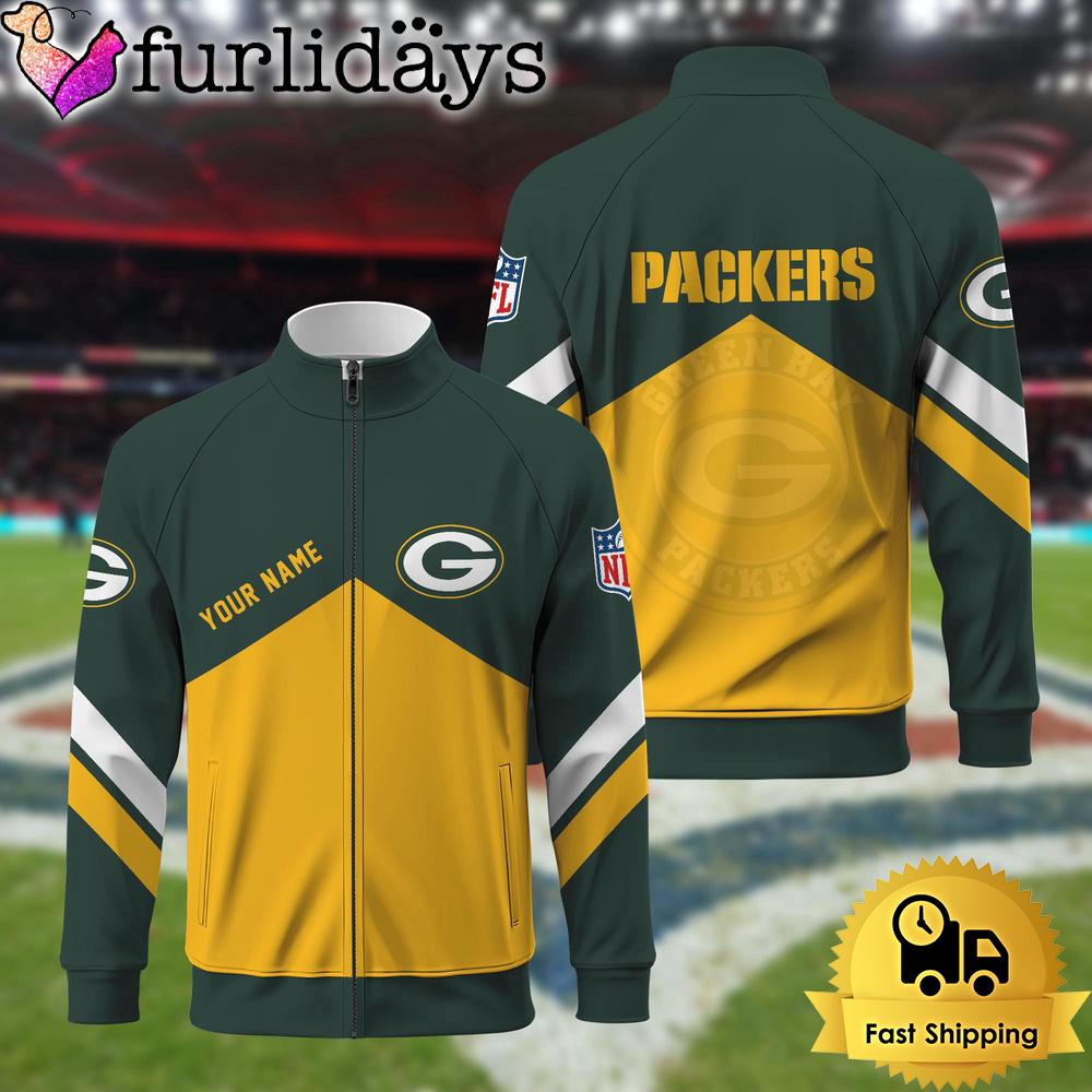 Green Bay Packerss Logo Custom Standing Neck Zipper Jacket