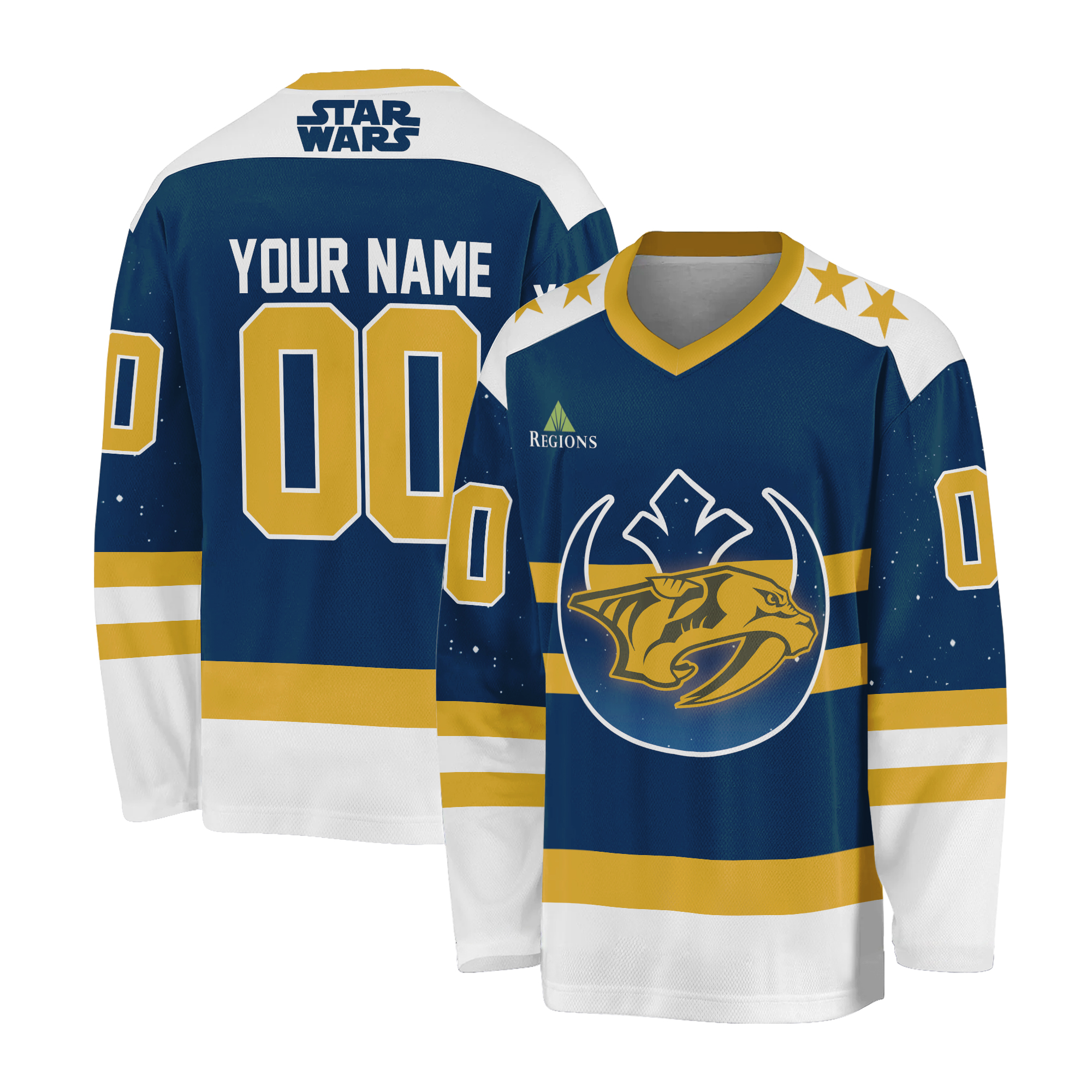 Personalize Nashville Predators x Night 2025 Hockey Shirt