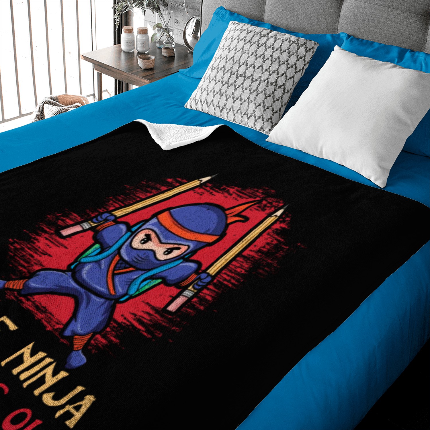 Birth Born Age 5 Years Old Japan Japanese Ninja Baby Blankets