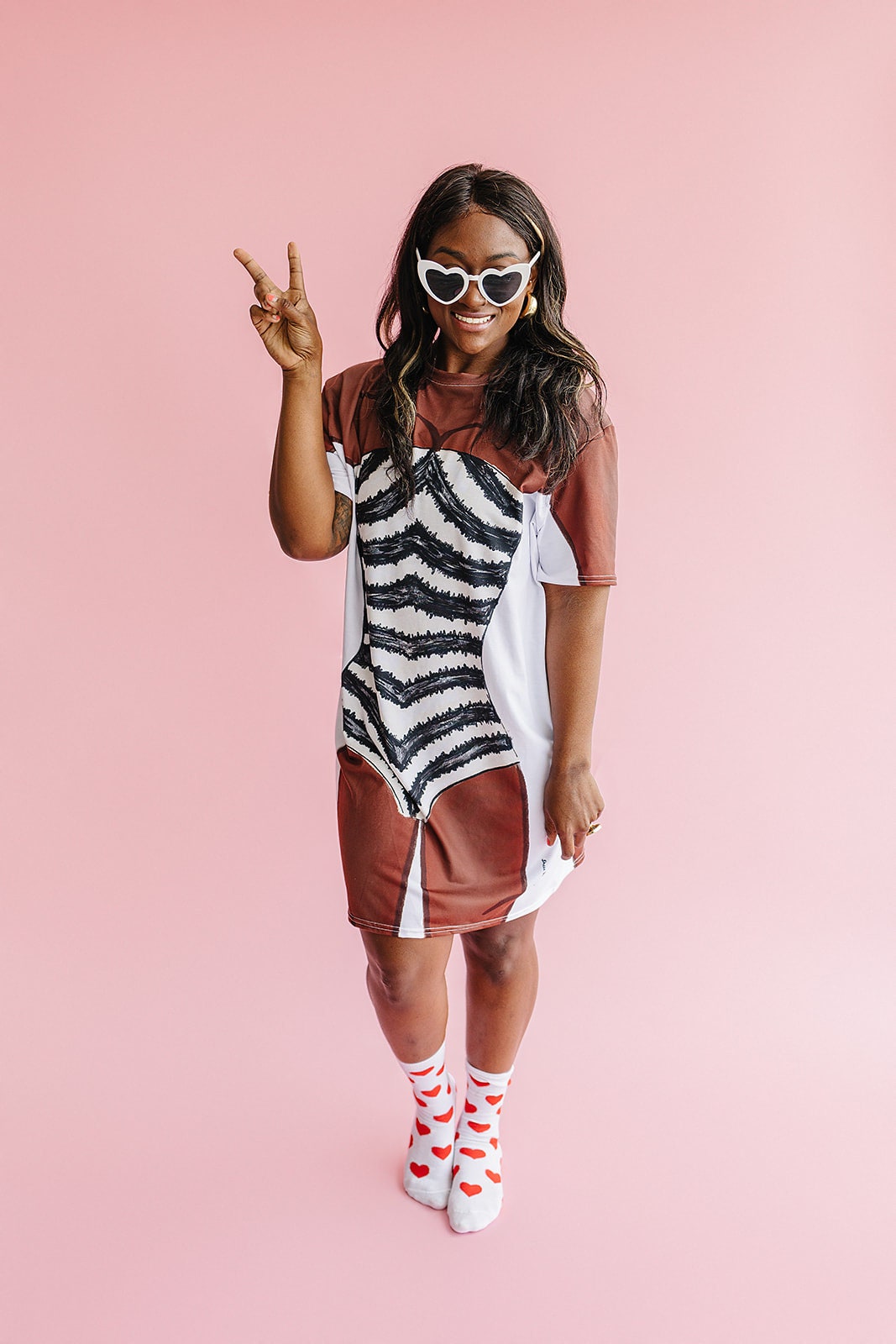 Retro Swimsuit T-Shirt Dress | Easy Costume, Fun Loungewear, Unique Gift