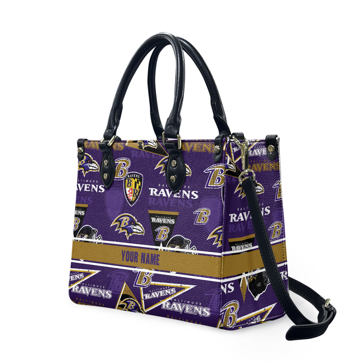Personalized Baltimore Football Team Ravenss Leather Handbag Gift