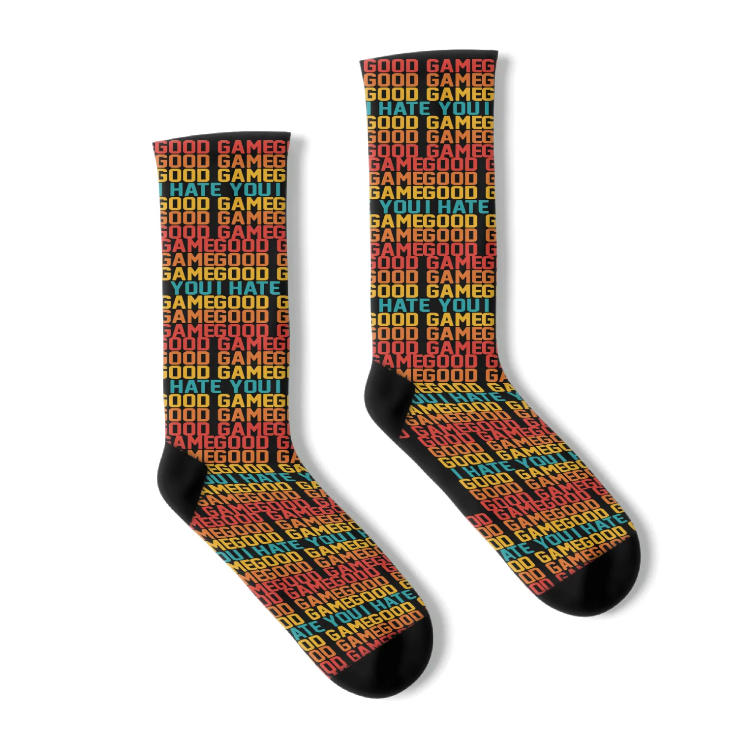 Good Game Good Game Good Game I Hate You Good Game Socks