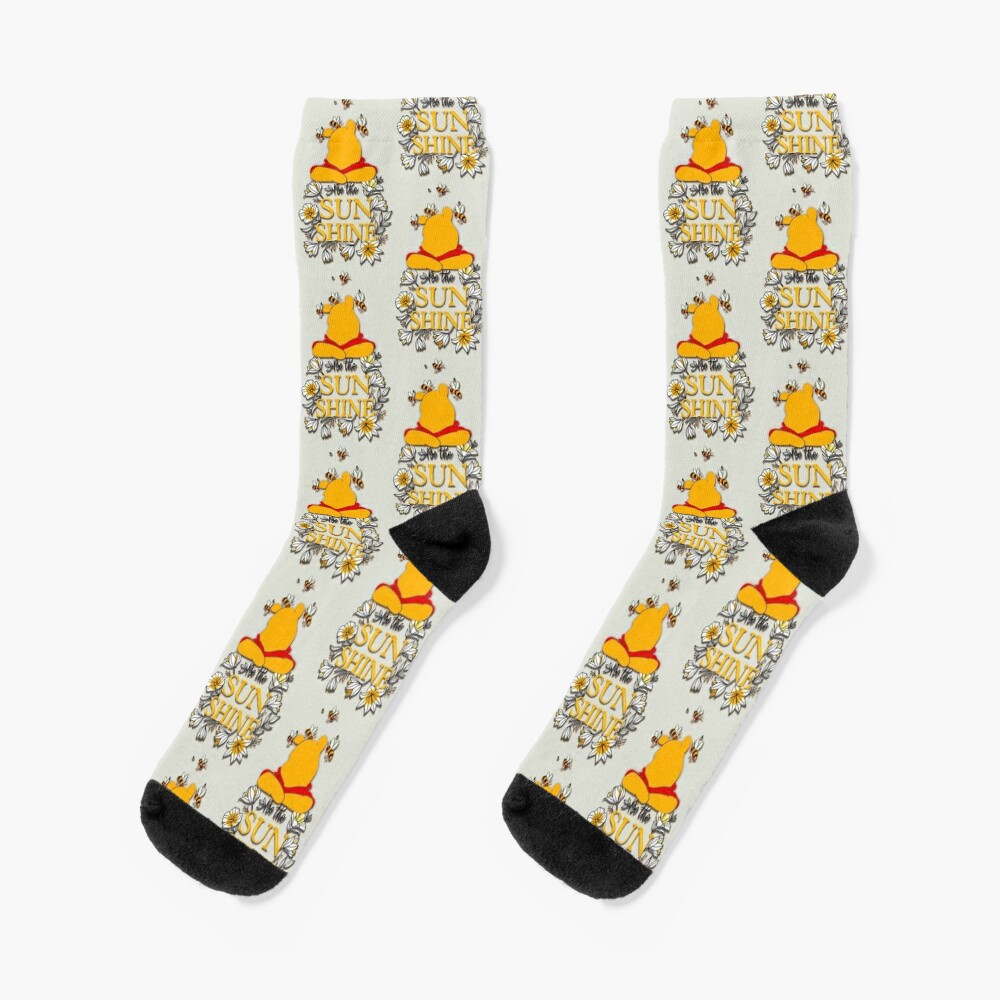 Motivational Bear Quote Cotton Socks, Cute & Cozy Gift for Unisex, Trending Fashion Gifts