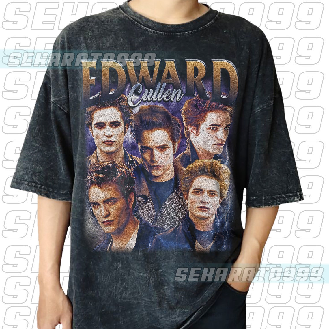 Vintage Wash Edward Cullen T Shirt, Vintage 90s Bootleg Classic Graphic