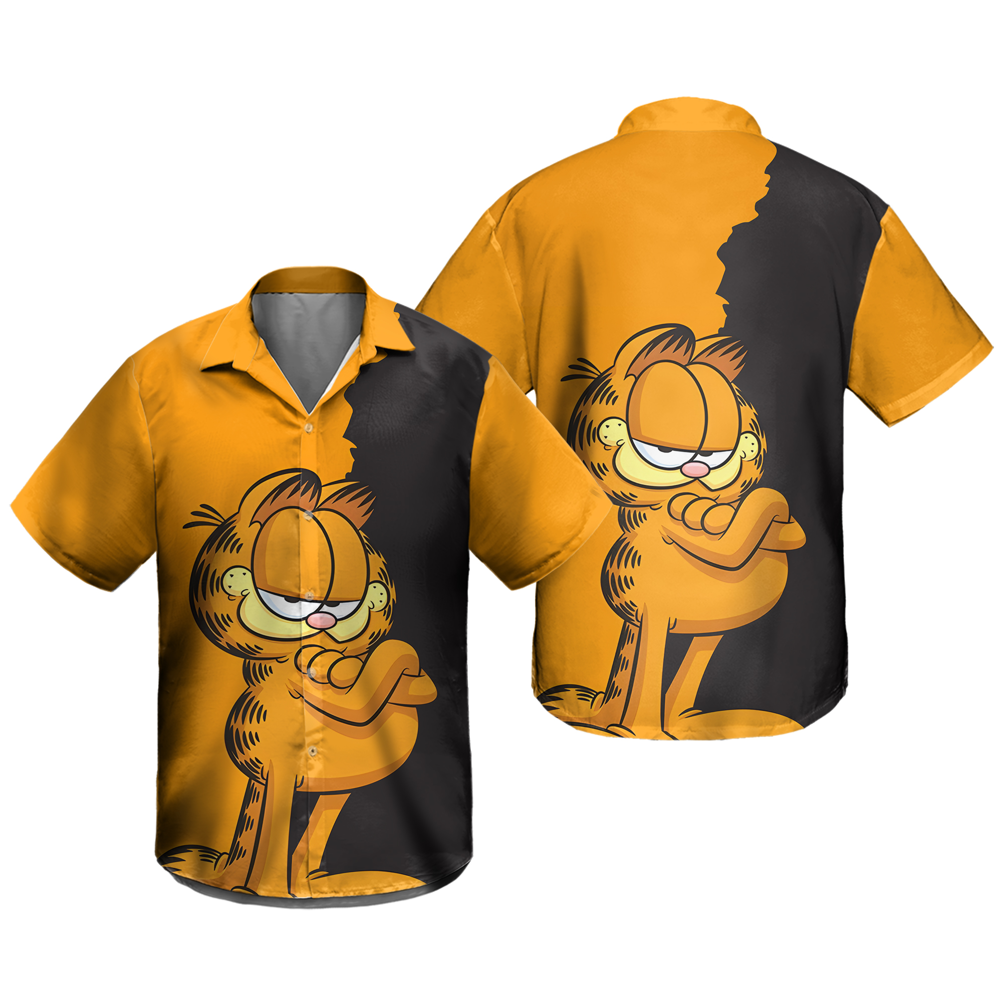 Funny Garfield Hawaiian Aloha 3D Print Summer Vacation Unisex Shirt