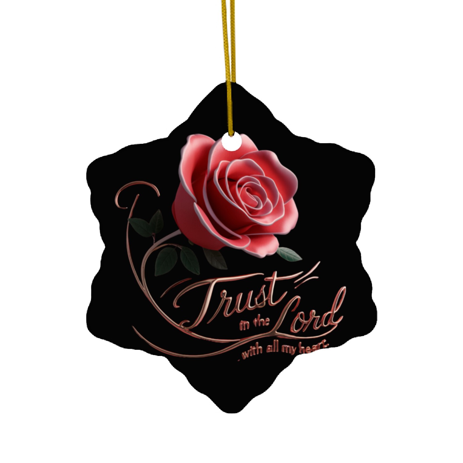 Trust in the Lord with all my heart Christ Ceramic Ornaments