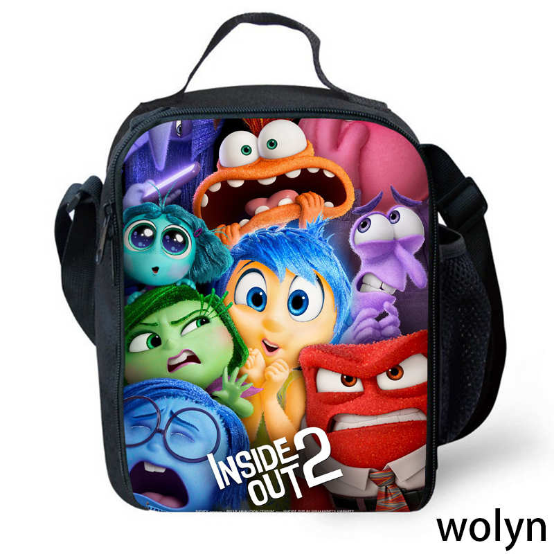 Inside Mochila Out Printing Bags Cartoon Lunch Bag, Thermal Cooler Bento Box Kids, School Children Resuable Tote Bags