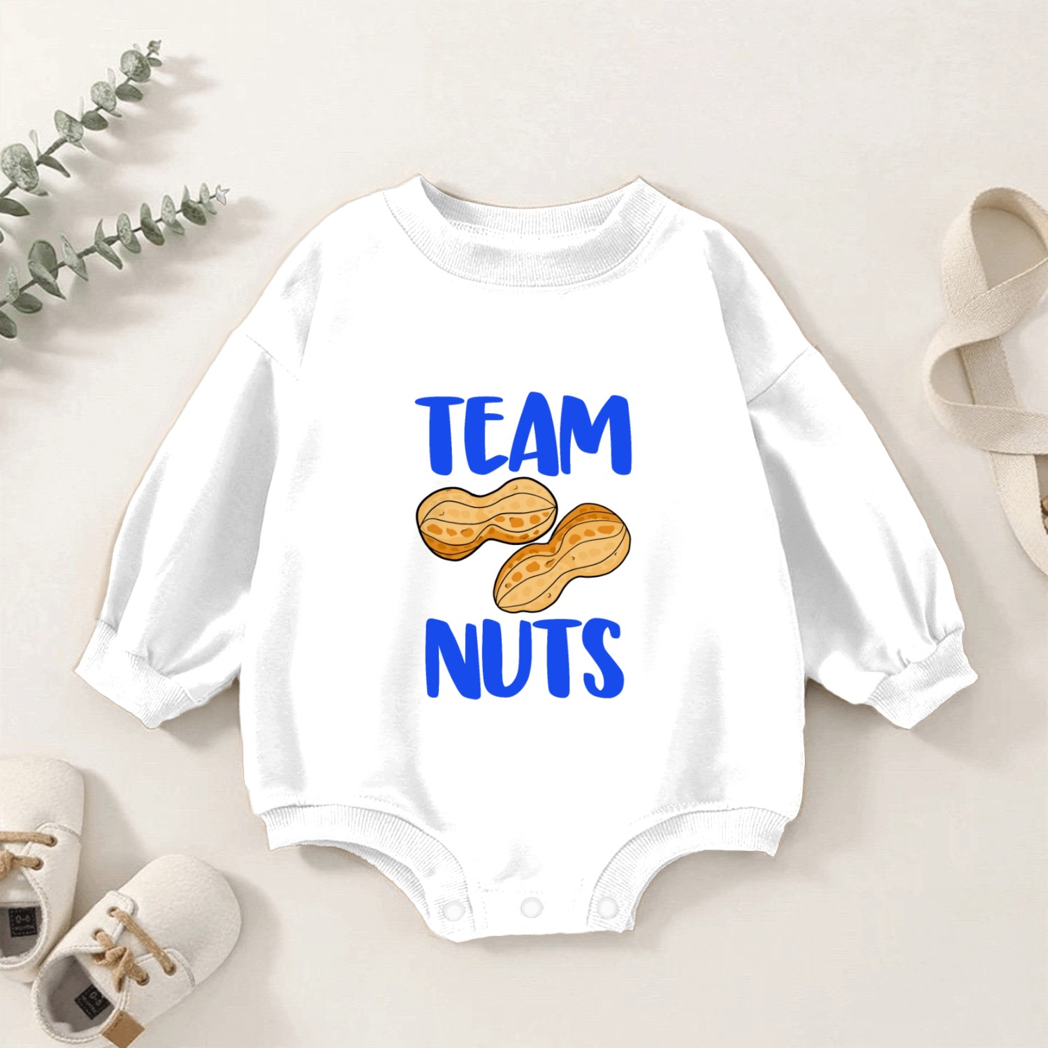 Team Nuts Baby Romper Sweatshirts