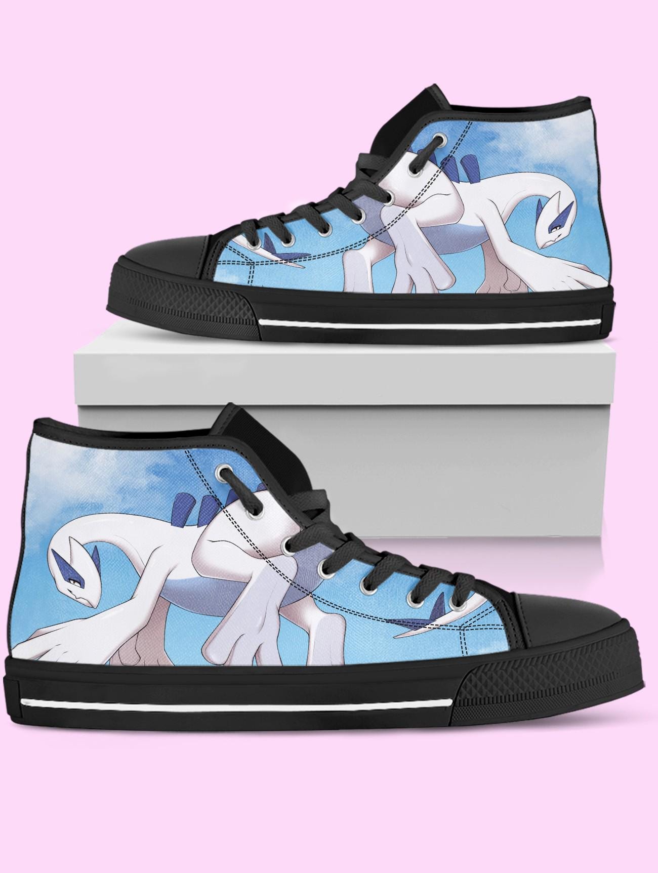 PKM High Top Shoes, Lugia Anime Sneakers for Women, Men