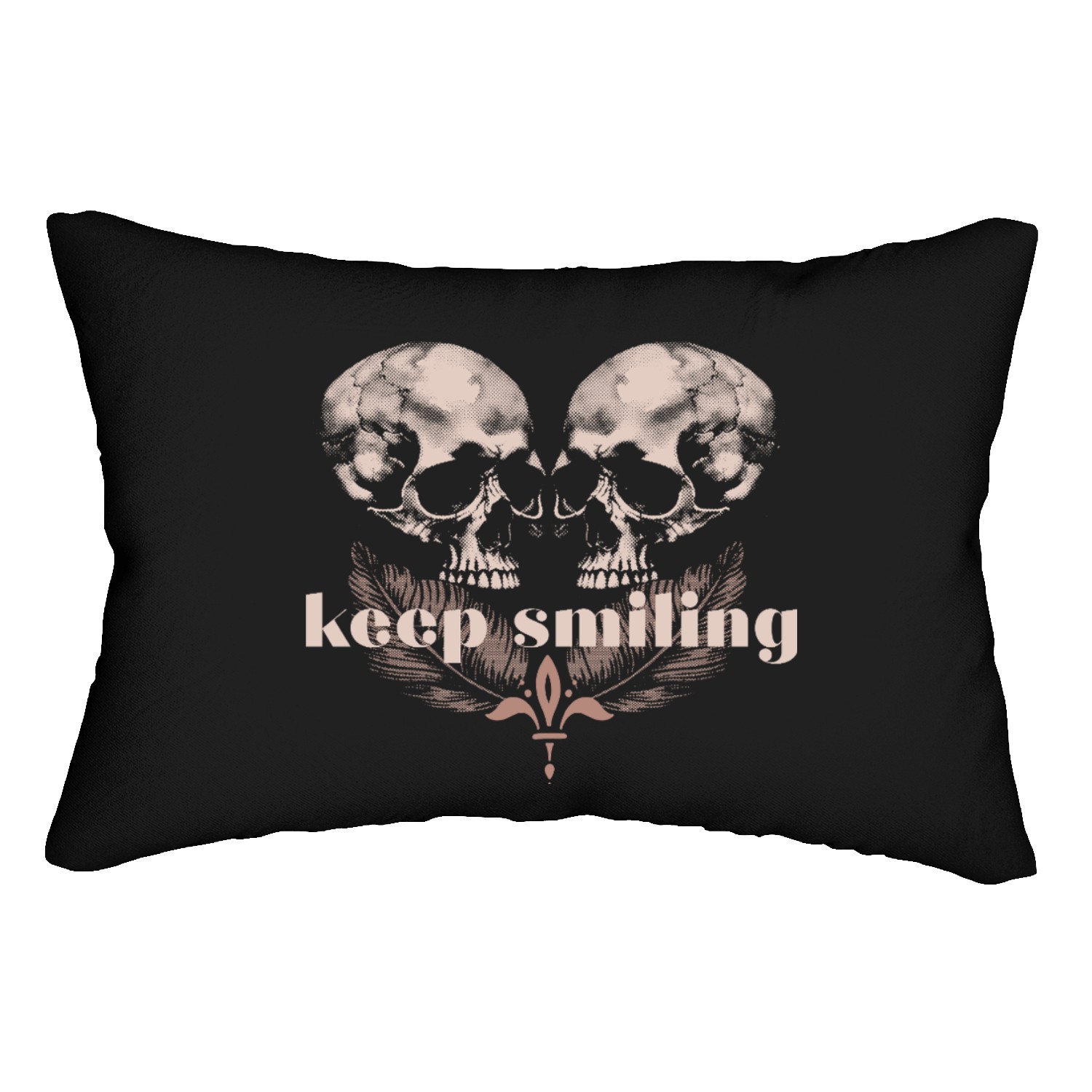 keep smiling Lumbar Pillows