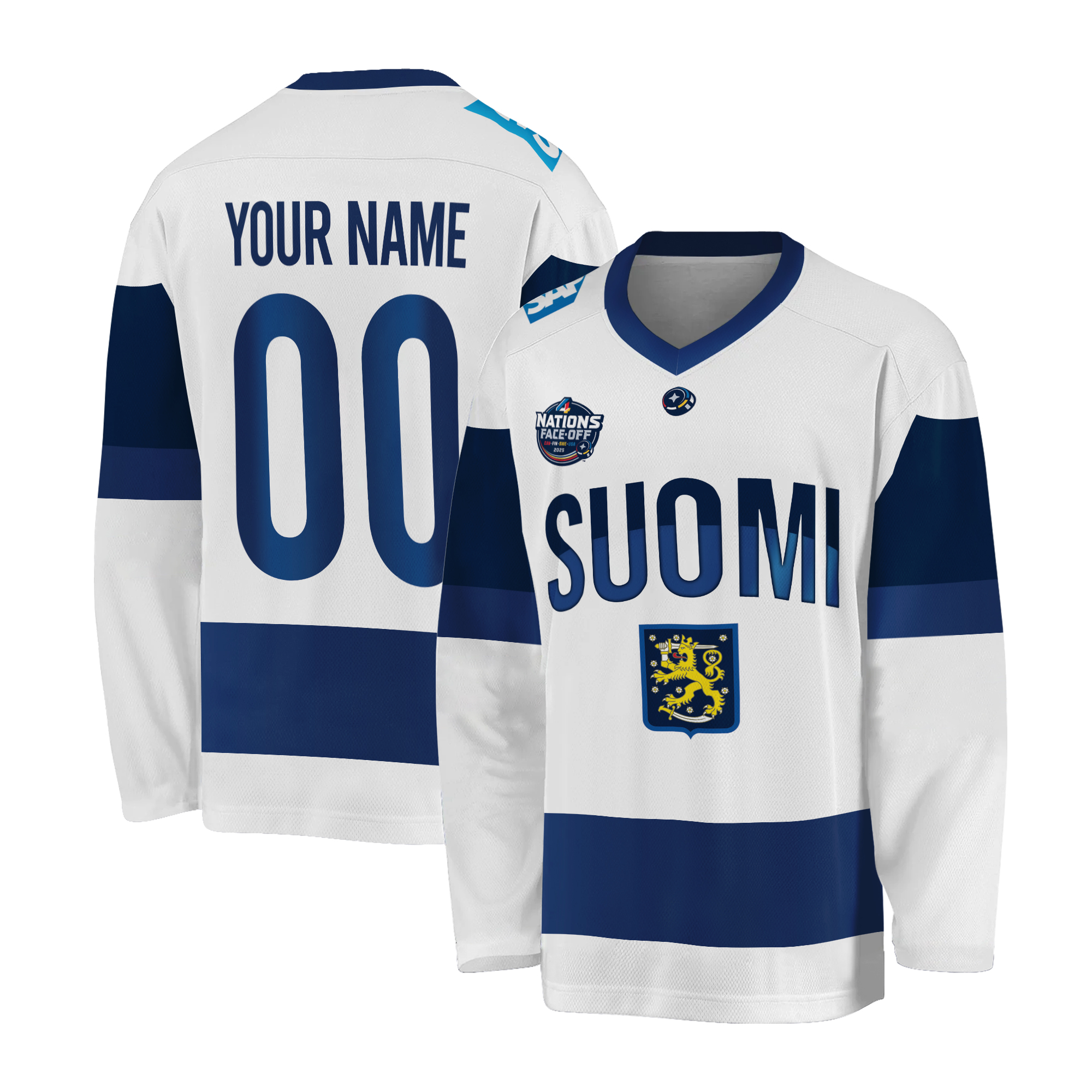 Personalized Finland National Team 4 Nations Face-Off 2025 Hockey Shirt Fan Gear