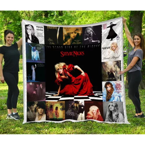Stevie Nicks Printed Quilt, Stevie Nicks Quilt Blanket Gift For Fans
