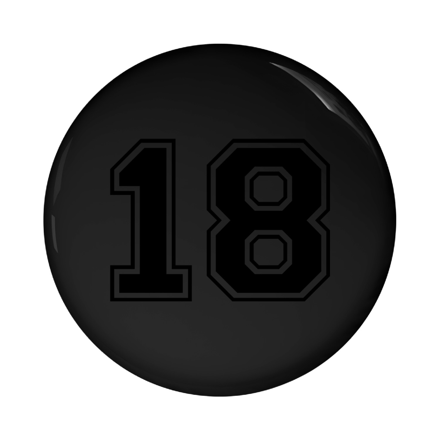 Varsity Number 18 Pin Buttons