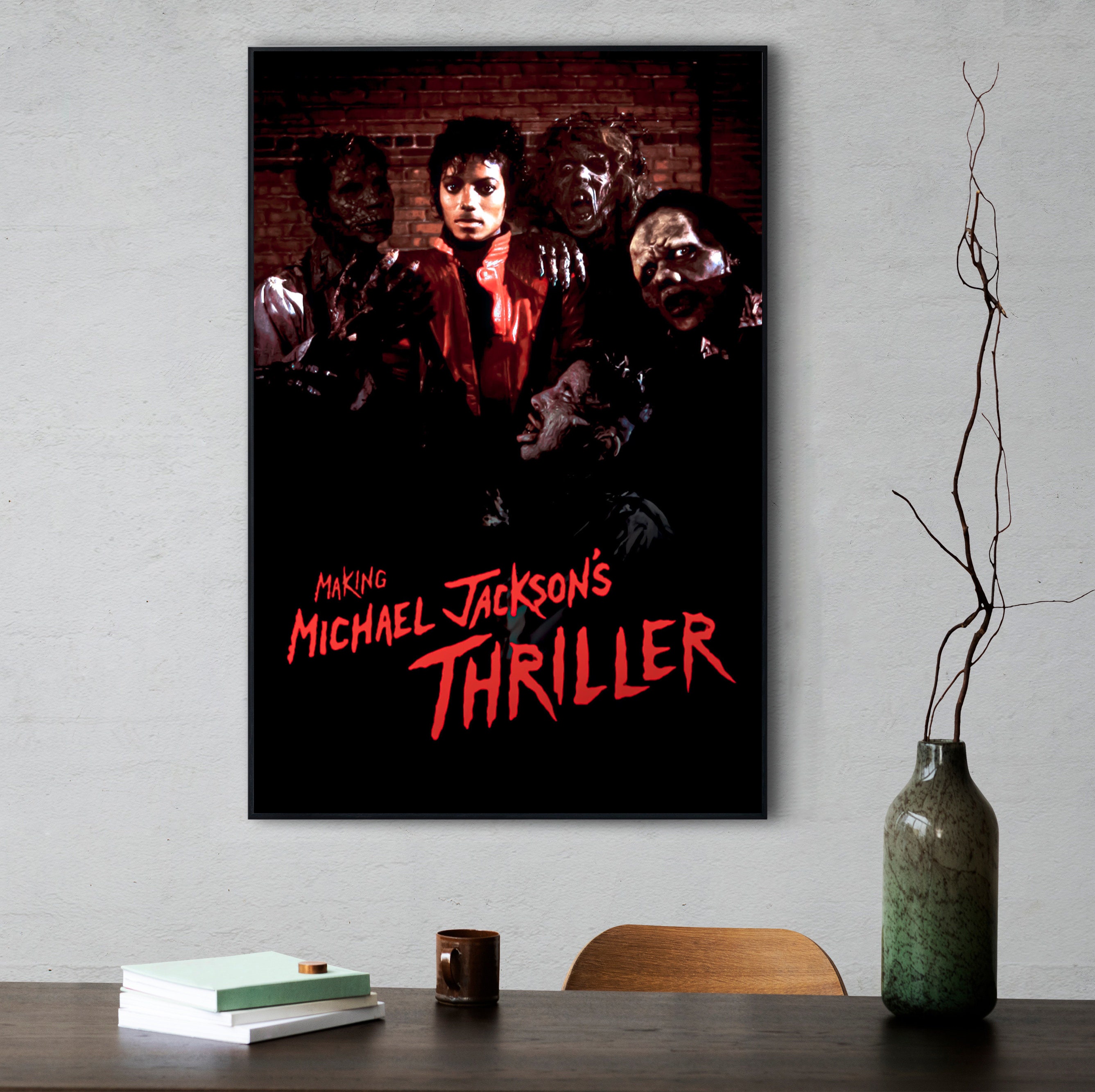 Michael Jackson's Thriller movie Poster, High Quality Canvas Poster, Holiday gifts