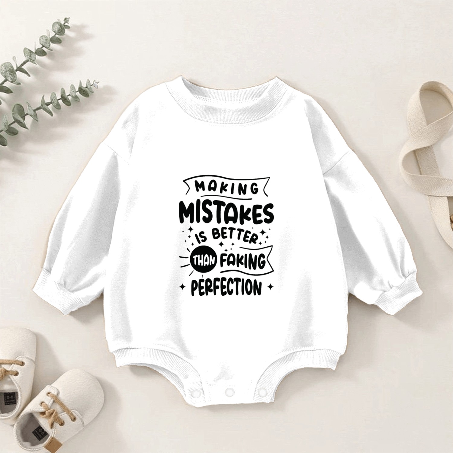 Mistakes Wisdom Quotes Imperfection Life Quotes Baby Romper Sweatshirts