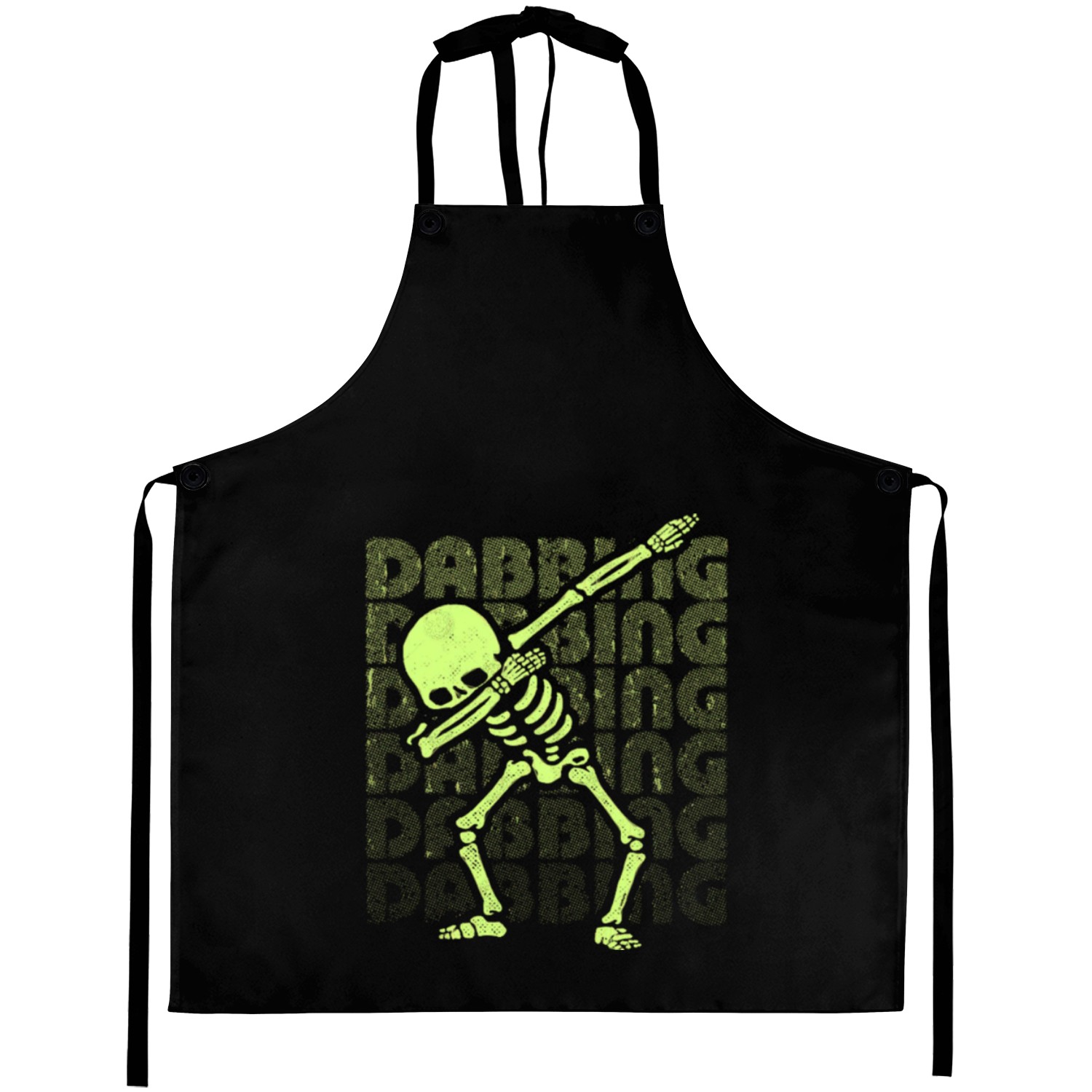 Dabbing Skeleton Type Glow Effect Aprons
