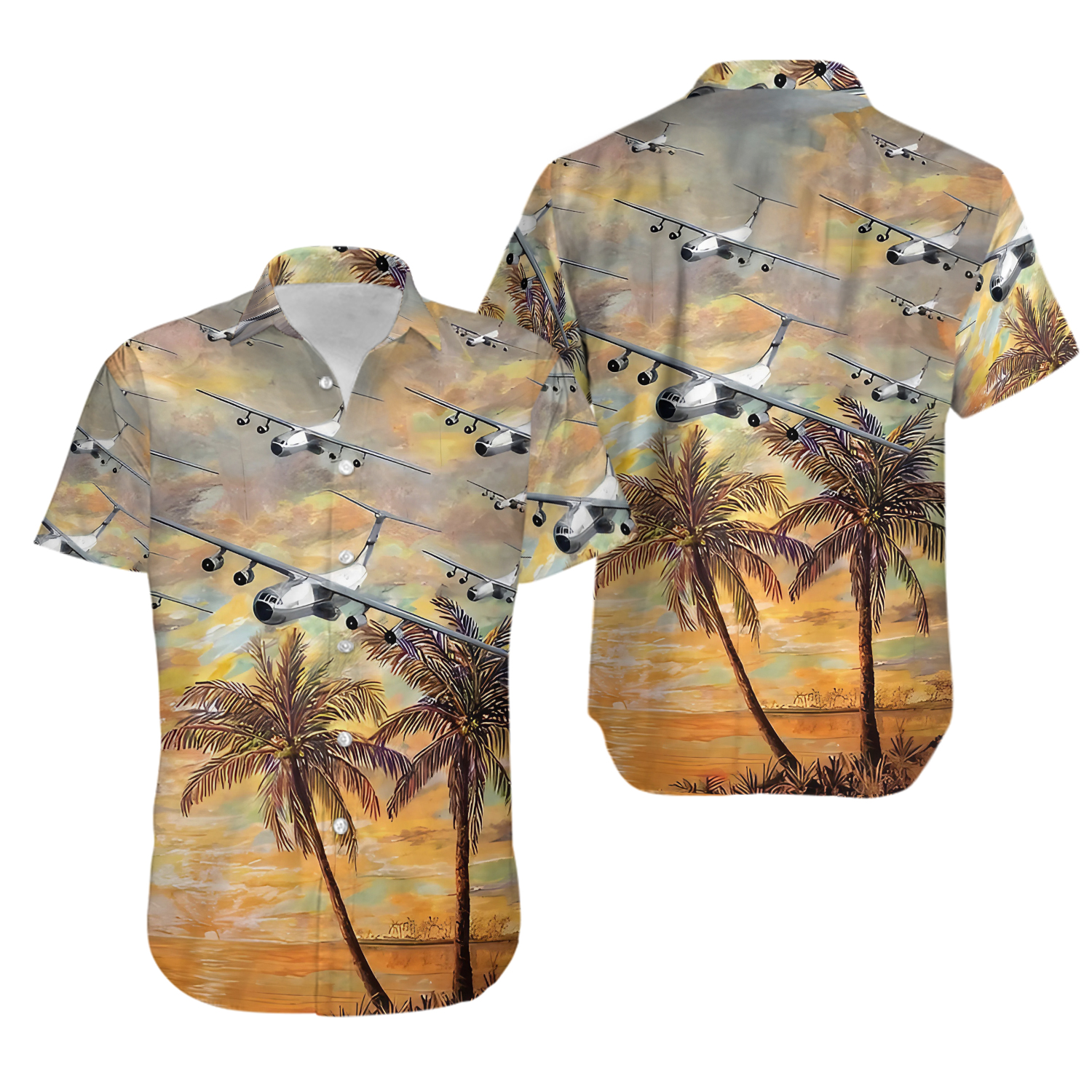 US Air Force Lockheed C-141 Starlifter Hawaiian Shirt, Hawaiian Shirt For Men, Dad Husband Veteran