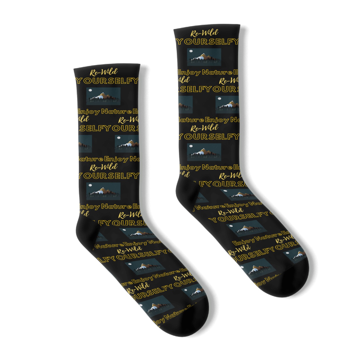 Re-wild yourself, enjoy nature Socks