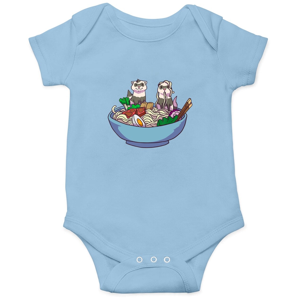 Ferret Ranoodles Anime Kawaii Japanese Otaku Gift Baby Bodysuit