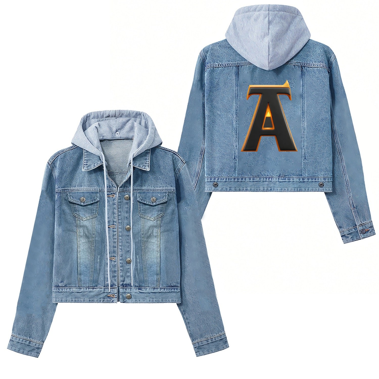 "Alphabetic Apparel: Letters in Style" Women's Denim Jackets