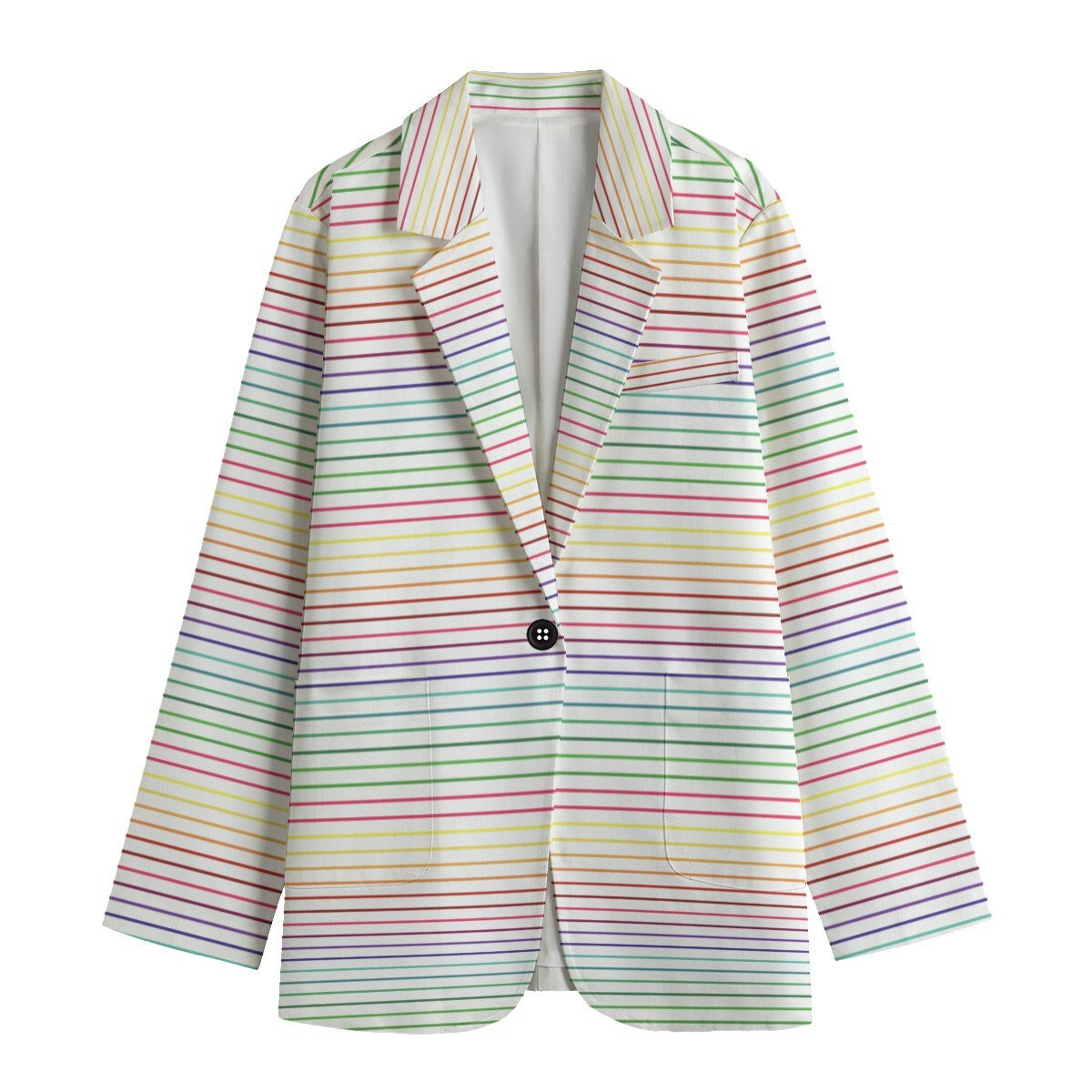 Love is love Women's Leisure Blazer, LGBTQ Blazer, original pride flag, rainbow flag, LGBTQIA, rainbow Blazer, pride Blazer, stripes