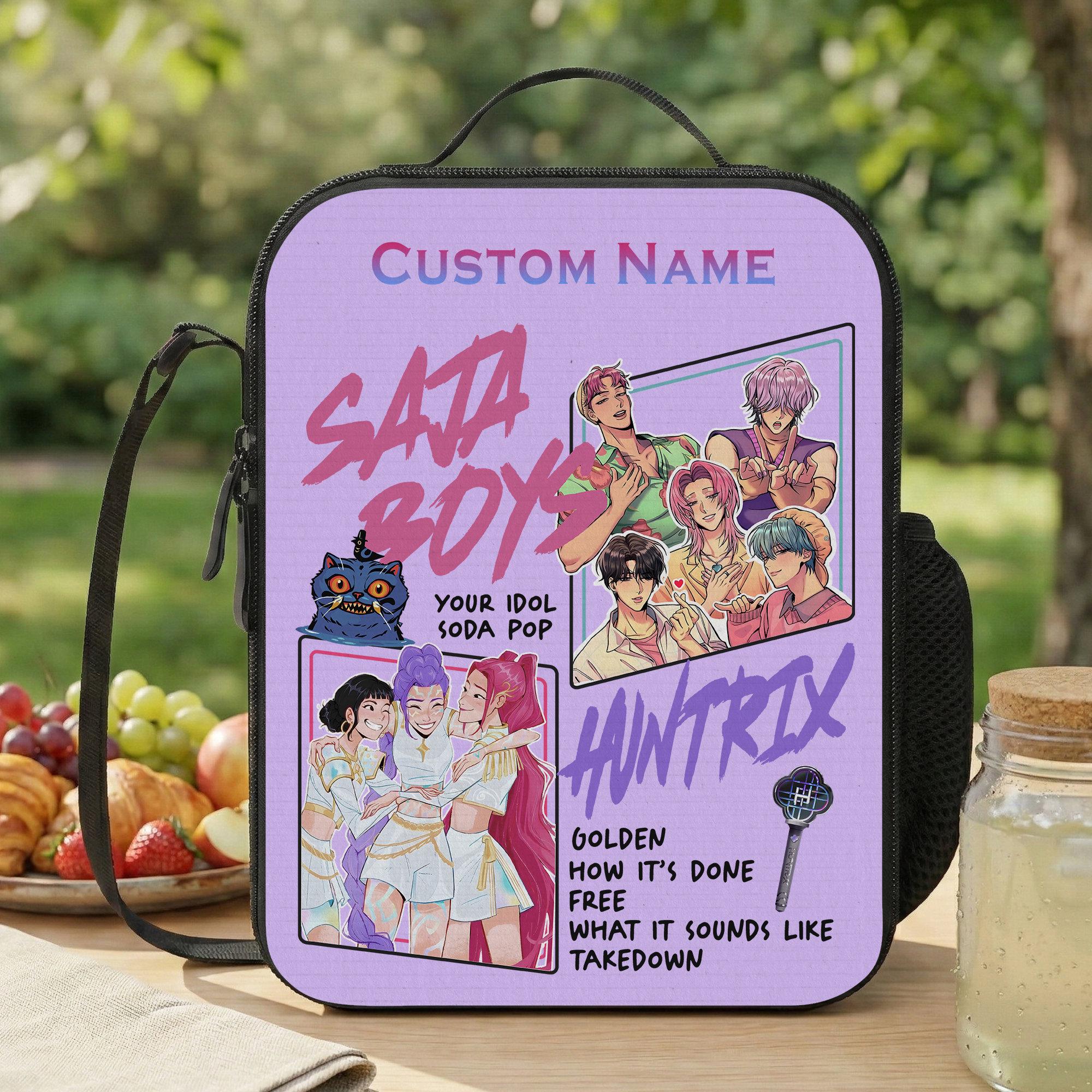 Custom Saja Boys Lunch Bag, Kpop Demon Hunters Lunch Box for School or Work, Picnic Lunch Bag