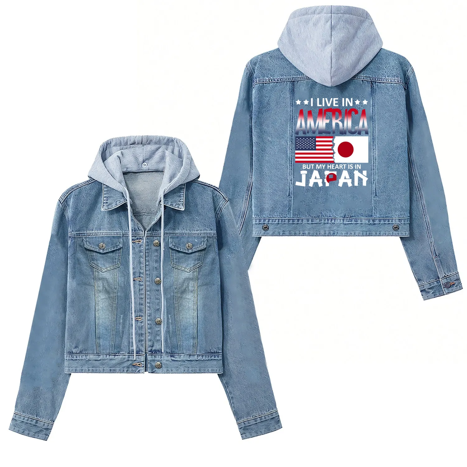 Japanese American Japanese Art Japanese Culture Women's Denim Jackets