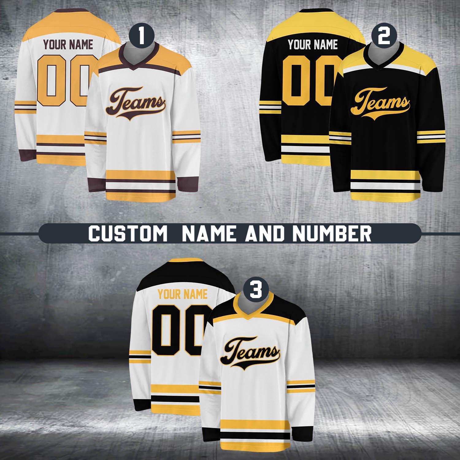 Personalized Team Name & Number Hockey Jersey, Custom Name Hockey Jersey, Hockey Jersey Uniform For Hockey Fans, Hockey Lovers