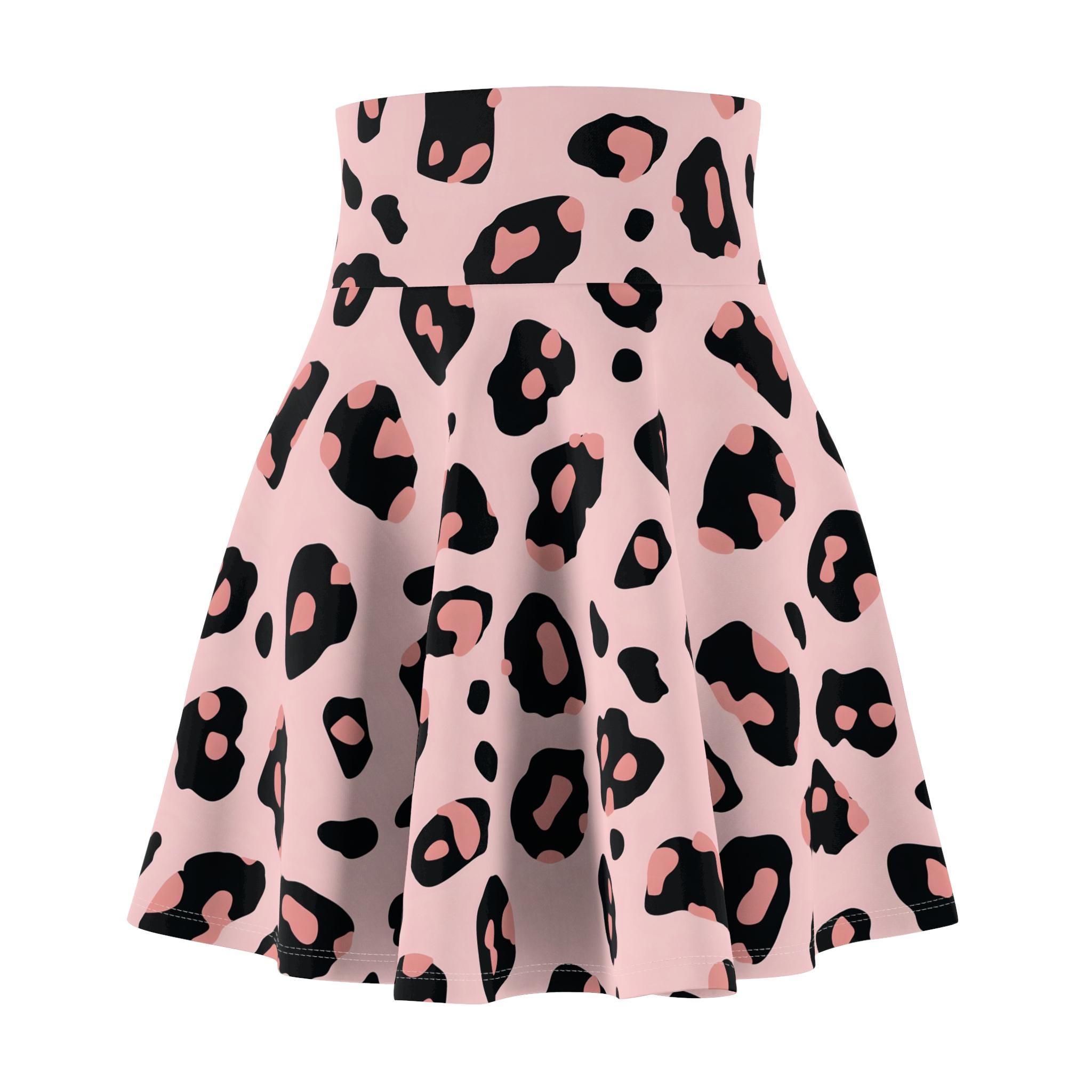 Leopard Print Skater Skirt for Women, Trendy Fashion, Perfect for Parties and Casual Wear