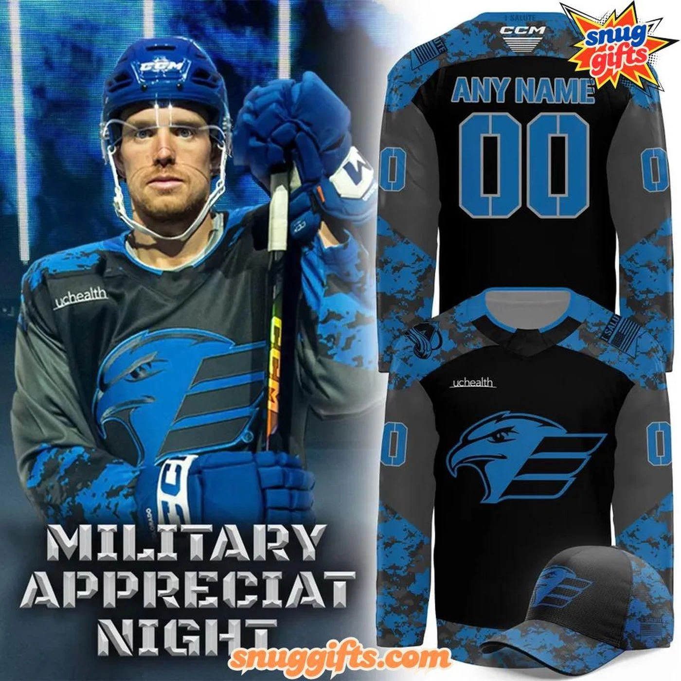 Personalized Colorado Eagles Military Appreciation Night Special Hockey Shirt