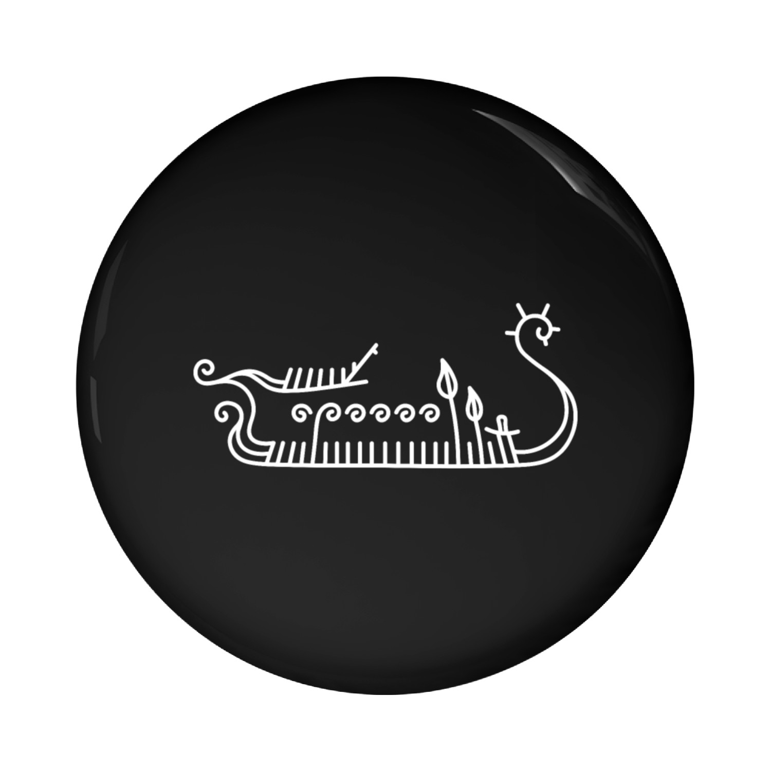 Viking Ship Pin Buttons