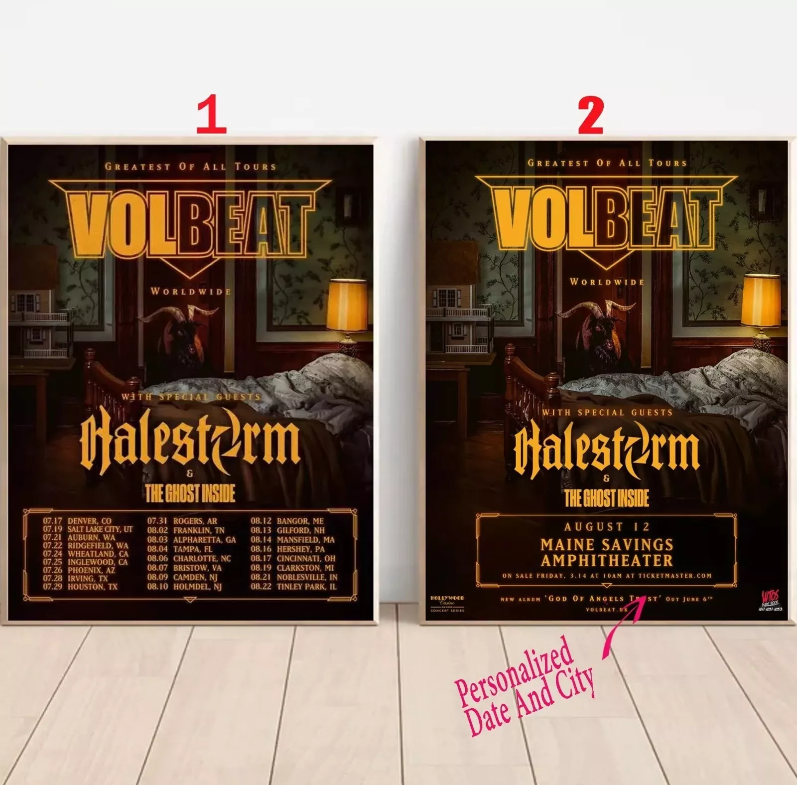 Custom Volbeat Greatest OF All Tour US 2025 Poster