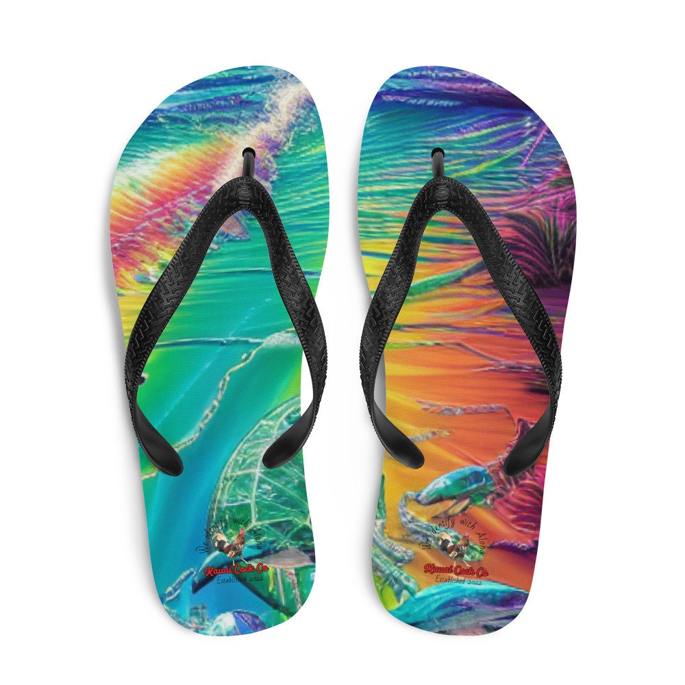 Kauai Tropical Ocean Edition Flip-Flops/Slippahs