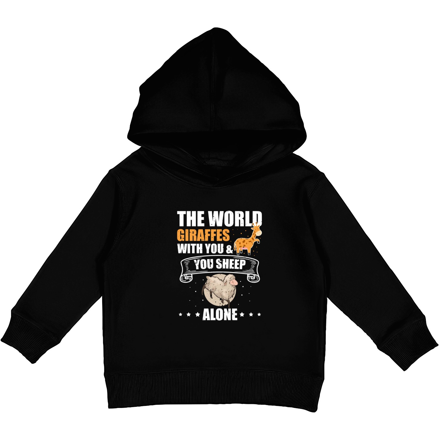 World Giraffes With You Sheep Alone Kids Pullover Hoodies