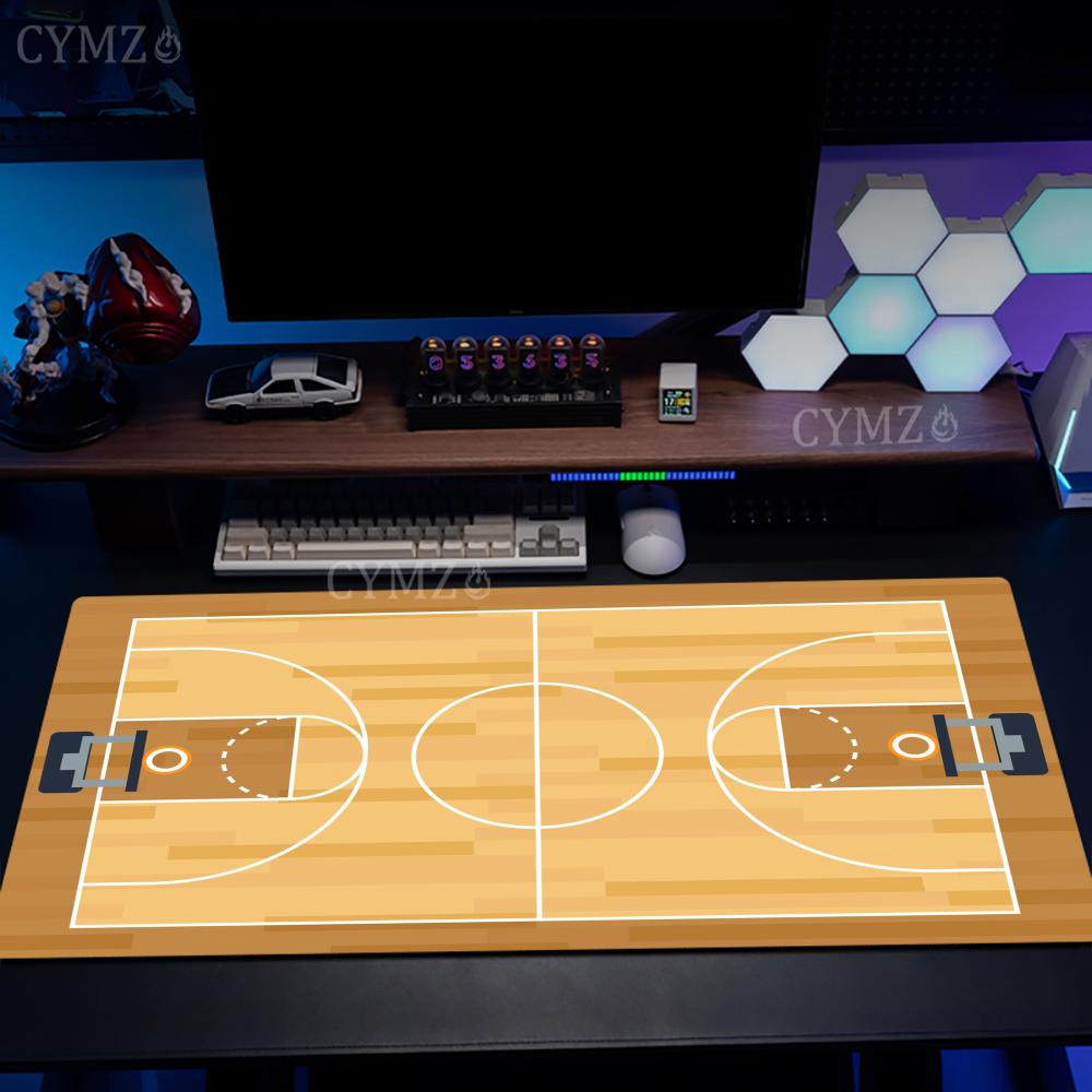 Basketball court pattern design Mouse Pad Desk Mat rubber anti-slip Durable desk accessories Keyboard desktop pad basketball mat
