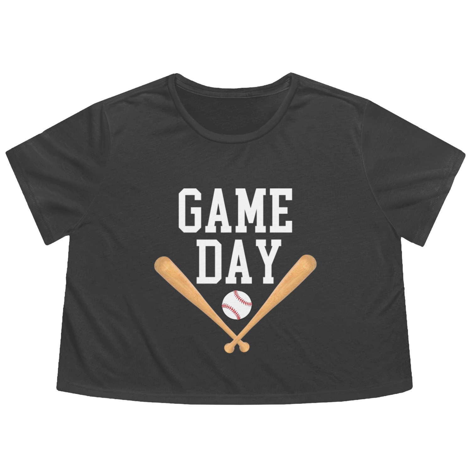 Game Day Baseball Baseball Life, Softball Flowy Cropped Tees