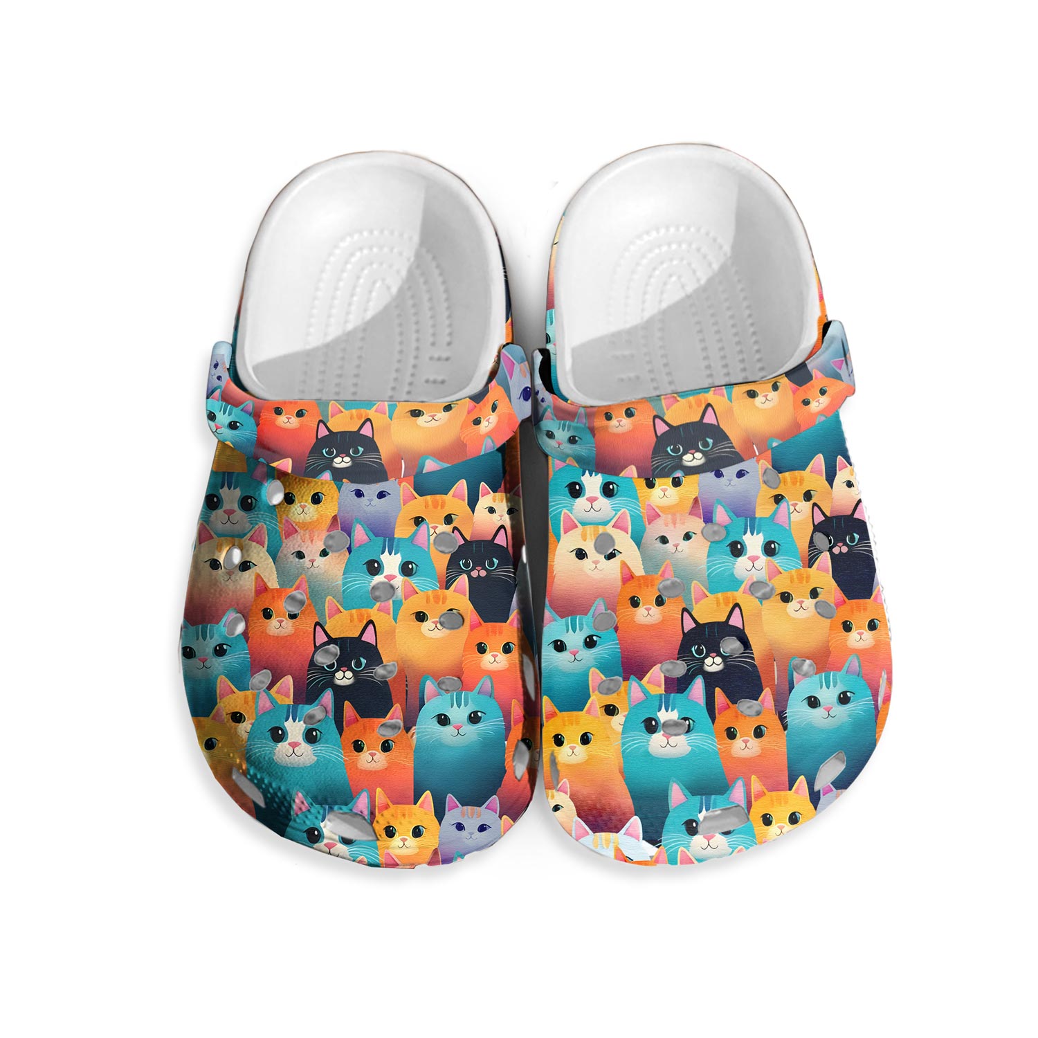 Colorful Cats Clogs