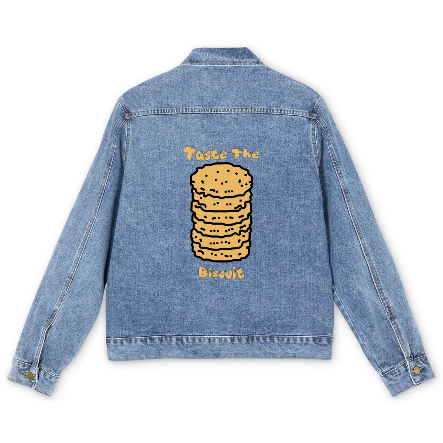 Taste The Biscuit Meme Men's Denim Jackets