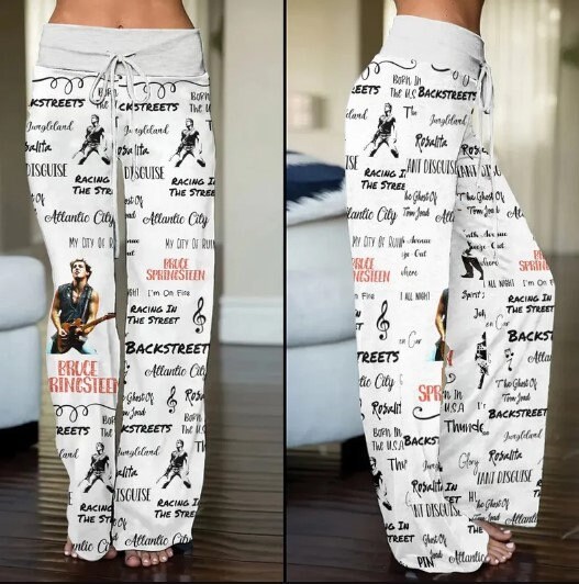 Bruce Springsteen Music High Waisted Straight Leg Trousers