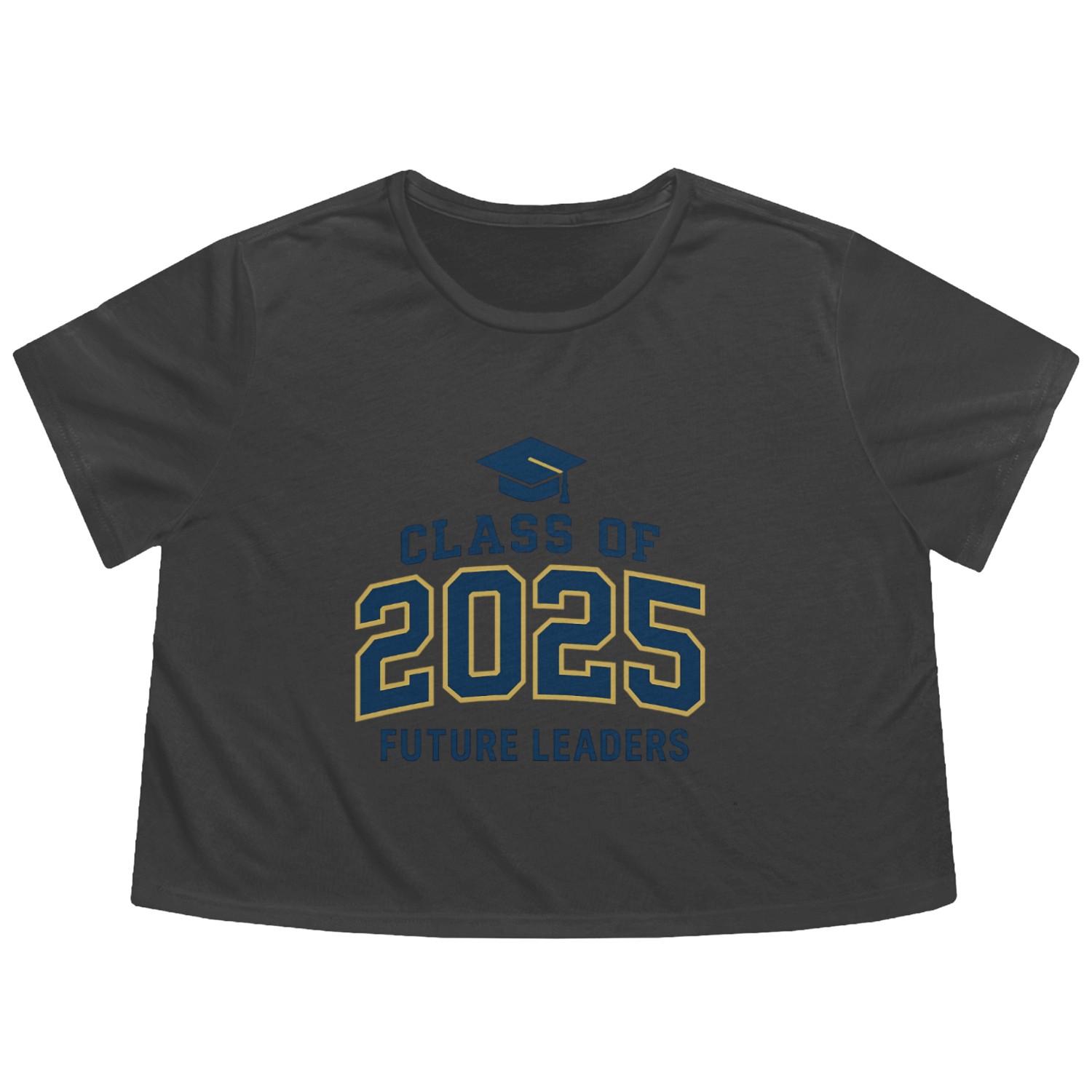 Graduation Class of 2025 Future Leaders Flowy Cropped Tees Design