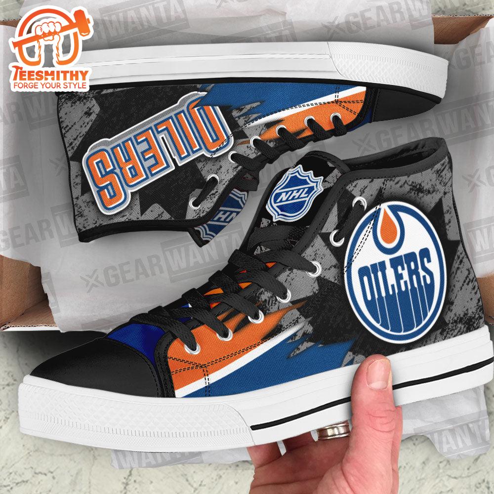 Edmonton Oilers Men's High Top Sneakers