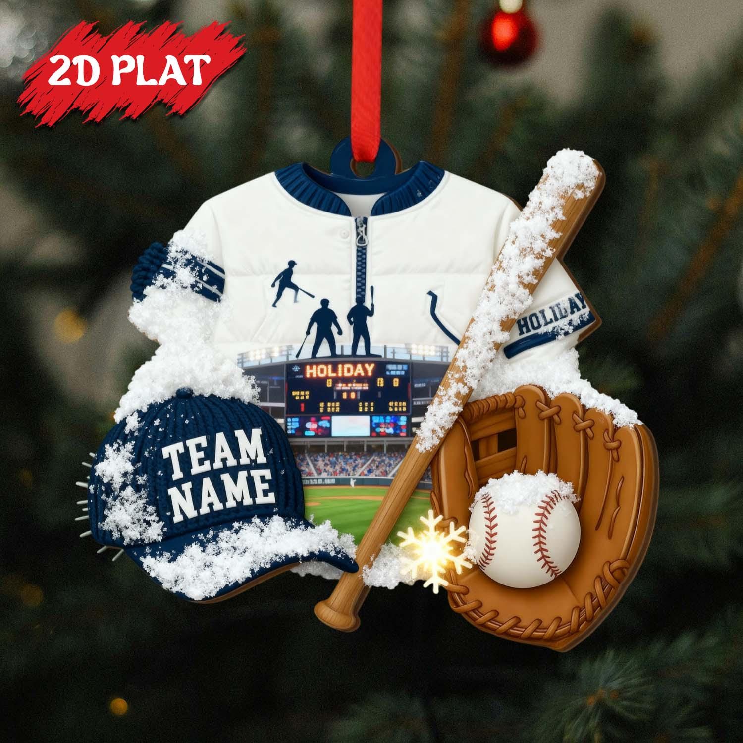 Personalized Baseball Ornament 2025, Custom Baseball Player Keepsake, Gift for Baseball Lovers, Sport Team Ornament for Players and Coaches